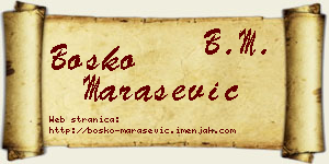 Boško Marašević vizit kartica